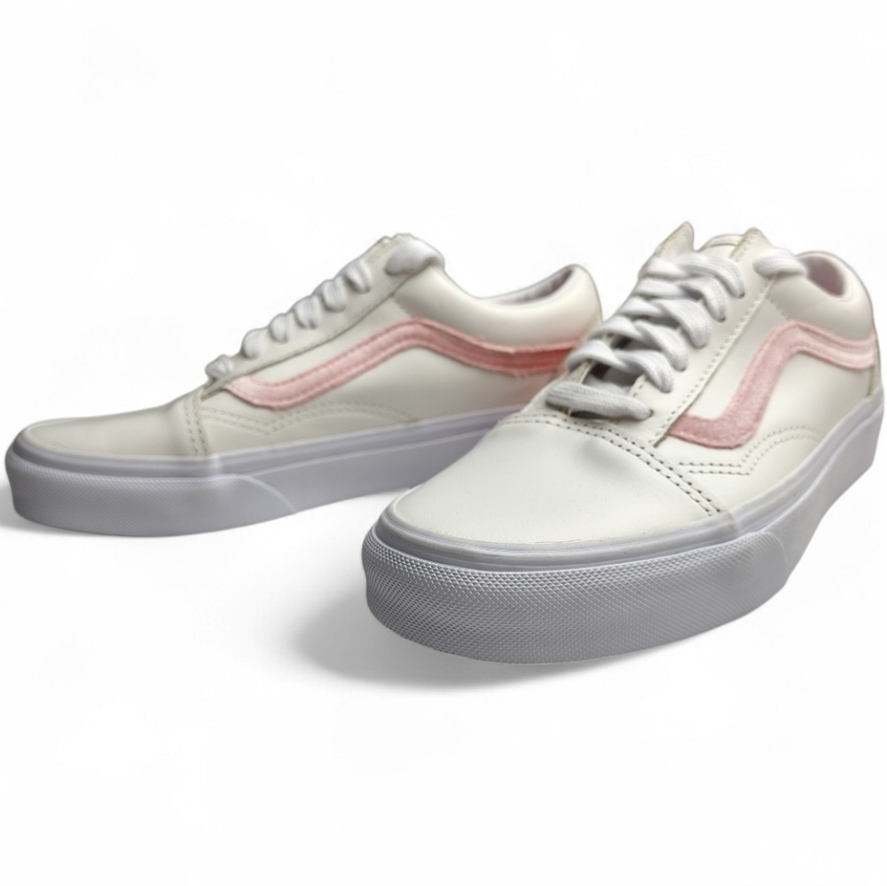 Vans Old Skool White and Pink Sneakers - NWT - 6